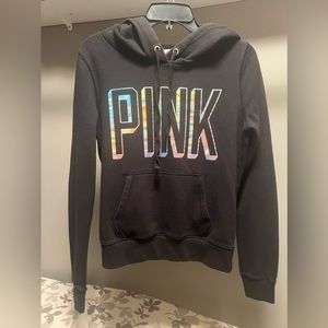 PINK black hooded sweatshirt